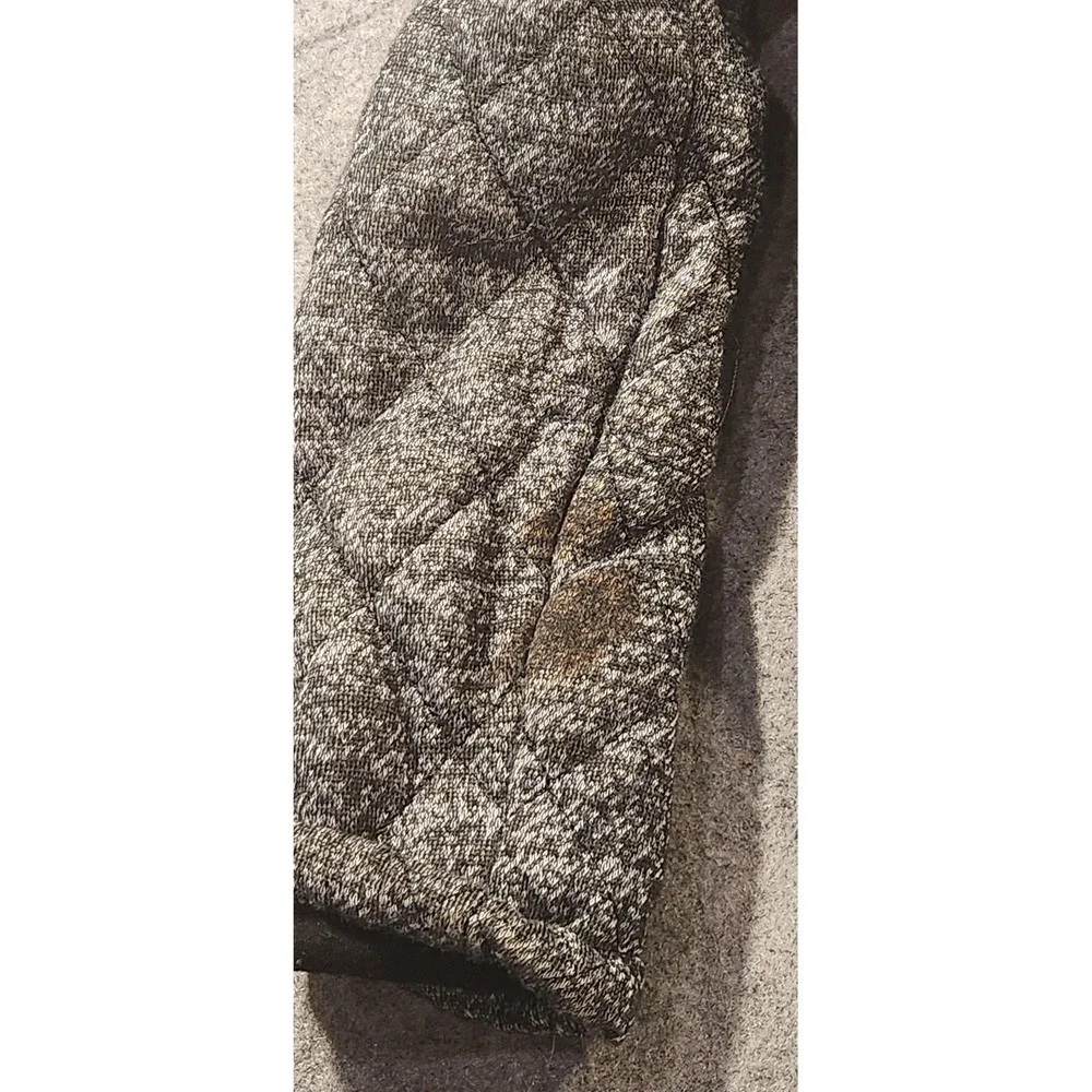 Roebuck & Co Jacket Kids Size 4 Gray Quilted Faux Fur Hood‎ Sherpa Lined Winter